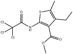 methyl 4-ethyl-5-methyl-2-[(2,2,2-trichloroacetyl)amino]thiophene-3-carboxylate Structure