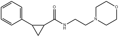 N-(2-morpholin-4-ylethyl)-2-phenylcyclopropane-1-carboxamide 化学構造式