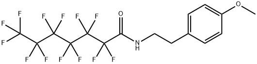 2,2,3,3,4,4,5,5,6,6,7,7,7-tridecafluoro-N-[2-(4-methoxyphenyl)ethyl]heptanamide Struktur