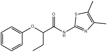 N-(4,5-dimethyl-1,3-thiazol-2-yl)-2-phenoxybutanamide 化学構造式