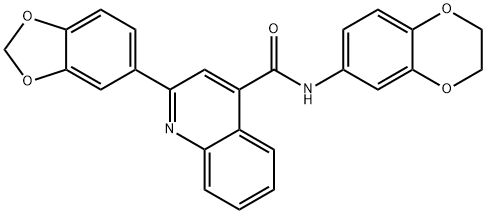 2-(1,3-benzodioxol-5-yl)-N-(2,3-dihydro-1,4-benzodioxin-6-yl)quinoline-4-carboxamide Structure