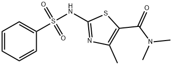 2-(benzenesulfonamido)-N,N,4-trimethyl-1,3-thiazole-5-carboxamide 化学構造式