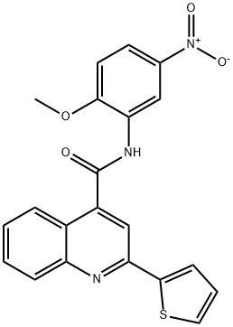 N-(2-methoxy-5-nitrophenyl)-2-thiophen-2-ylquinoline-4-carboxamide Structure