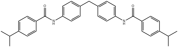 4-propan-2-yl-N-[4-[[4-[(4-propan-2-ylbenzoyl)amino]phenyl]methyl]phenyl]benzamide Struktur