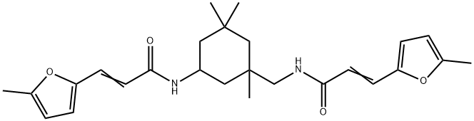 (E)-3-(5-methylfuran-2-yl)-N-[[1,3,3-trimethyl-5-[[(E)-3-(5-methylfuran-2-yl)prop-2-enoyl]amino]cyclohexyl]methyl]prop-2-enamide,548442-18-8,结构式