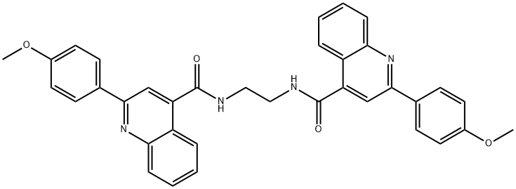 2-(4-methoxyphenyl)-N-[2-[[2-(4-methoxyphenyl)quinoline-4-carbonyl]amino]ethyl]quinoline-4-carboxamide,548456-46-8,结构式