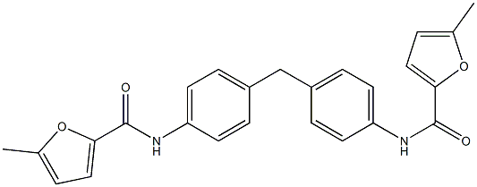 5-methyl-N-[4-[[4-[(5-methylfuran-2-carbonyl)amino]phenyl]methyl]phenyl]furan-2-carboxamide 化学構造式