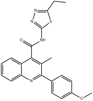 N-(5-ethyl-1,3,4-thiadiazol-2-yl)-2-(4-methoxyphenyl)-3-methylquinoline-4-carboxamide Structure