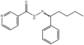 N-[(E)-1-phenylpentylideneamino]pyridine-3-carboxamide Struktur