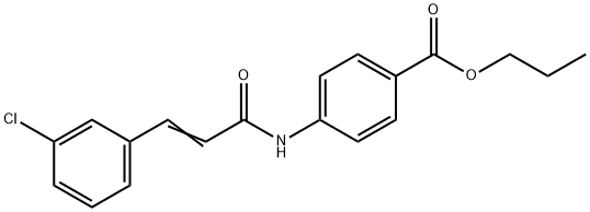 propyl 4-[[(E)-3-(3-chlorophenyl)prop-2-enoyl]amino]benzoate Structure