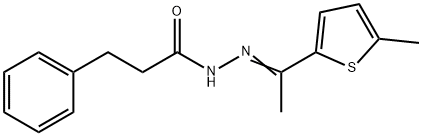 N-[(E)-1-(5-methylthiophen-2-yl)ethylideneamino]-3-phenylpropanamide Structure