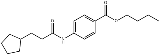 butyl 4-(3-cyclopentylpropanoylamino)benzoate Structure