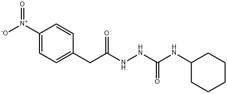1-cyclohexyl-3-[[2-(4-nitrophenyl)acetyl]amino]urea 化学構造式