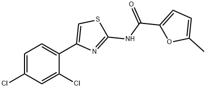 N-[4-(2,4-dichlorophenyl)-1,3-thiazol-2-yl]-5-methylfuran-2-carboxamide Struktur