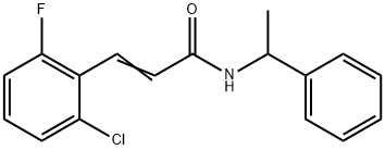 (E)-3-(2-chloro-6-fluorophenyl)-N-(1-phenylethyl)prop-2-enamide Structure