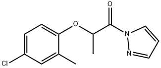 2-(4-chloro-2-methylphenoxy)-1-pyrazol-1-ylpropan-1-one Struktur