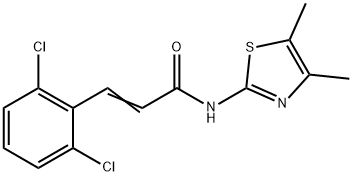 (E)-3-(2,6-dichlorophenyl)-N-(4,5-dimethyl-1,3-thiazol-2-yl)prop-2-enamide,550312-53-3,结构式