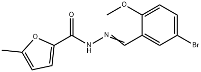 N-[(E)-(5-bromo-2-methoxyphenyl)methylideneamino]-5-methylfuran-2-carboxamide 化学構造式