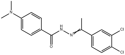 N-[(E)-1-(3,4-dichlorophenyl)ethylideneamino]-4-(dimethylamino)benzamide|