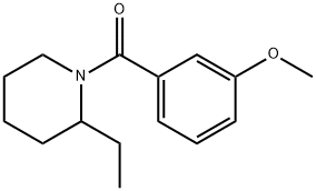 (2-ethylpiperidin-1-yl)-(3-methoxyphenyl)methanone Struktur