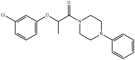 2-(3-chlorophenoxy)-1-(4-phenylpiperazin-1-yl)propan-1-one Struktur