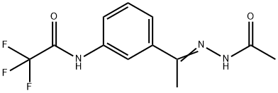 N-[3-[(Z)-N-acetamido-C-methylcarbonimidoyl]phenyl]-2,2,2-trifluoroacetamide Struktur