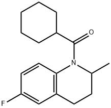 cyclohexyl-(6-fluoro-2-methyl-3,4-dihydro-2H-quinolin-1-yl)methanone Structure