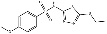 N-(5-ethylsulfanyl-1,3,4-thiadiazol-2-yl)-4-methoxybenzenesulfonamide Structure