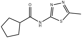 N-(5-methyl-1,3,4-thiadiazol-2-yl)cyclopentanecarboxamide Structure