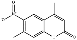 4,7-dimethyl-6-nitrochromen-2-one 化学構造式