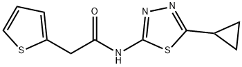 561004-09-9 N-(5-cyclopropyl-1,3,4-thiadiazol-2-yl)-2-thiophen-2-ylacetamide