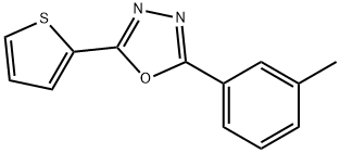 2-(3-methylphenyl)-5-thiophen-2-yl-1,3,4-oxadiazole Struktur