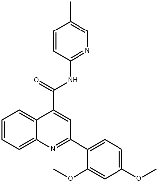 2-(2,4-dimethoxyphenyl)-N-(5-methylpyridin-2-yl)quinoline-4-carboxamide Structure