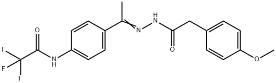 2,2,2-trifluoro-N-[4-[(Z)-N-[[2-(4-methoxyphenyl)acetyl]amino]-C-methylcarbonimidoyl]phenyl]acetamide,574722-16-0,结构式