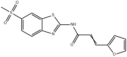 (E)-3-(furan-2-yl)-N-(6-methylsulfonyl-1,3-benzothiazol-2-yl)prop-2-enamide Struktur