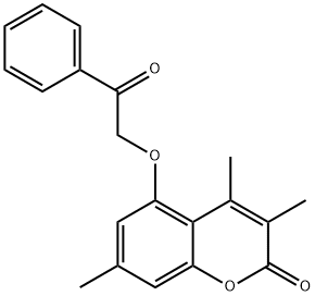 3,4,7-trimethyl-5-phenacyloxychromen-2-one,578003-52-8,结构式