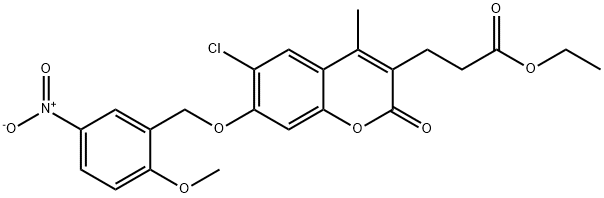 578762-68-2 ethyl 3-[6-chloro-7-[(2-methoxy-5-nitrophenyl)methoxy]-4-methyl-2-oxochromen-3-yl]propanoate