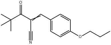 (2Z)-4,4-dimethyl-3-oxo-2-[(4-propoxyphenyl)methylidene]pentanenitrile 化学構造式