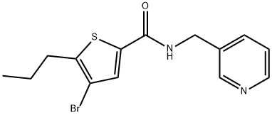 4-bromo-5-propyl-N-(pyridin-3-ylmethyl)thiophene-2-carboxamide Structure