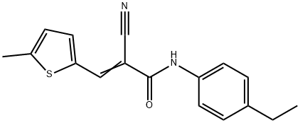 (E)-2-cyano-N-(4-ethylphenyl)-3-(5-methylthiophen-2-yl)prop-2-enamide Structure