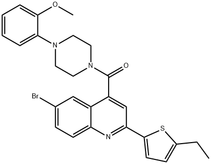 [6-bromo-2-(5-ethylthiophen-2-yl)quinolin-4-yl]-[4-(2-methoxyphenyl)piperazin-1-yl]methanone Structure