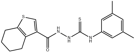 1-(3,5-dimethylphenyl)-3-(4,5,6,7-tetrahydro-1-benzothiophene-3-carbonylamino)thiourea Structure