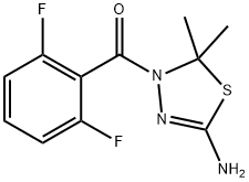 (5-amino-2,2-dimethyl-1,3,4-thiadiazol-3-yl)-(2,6-difluorophenyl)methanone Structure