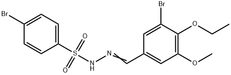 4-bromo-N-[(E)-(3-bromo-4-ethoxy-5-methoxyphenyl)methylideneamino]benzenesulfonamide Structure