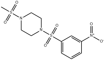 1-methylsulfonyl-4-(3-nitrophenyl)sulfonylpiperazine 结构式