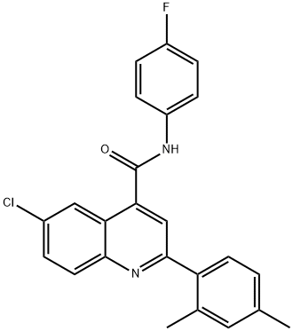 6-chloro-2-(2,4-dimethylphenyl)-N-(4-fluorophenyl)quinoline-4-carboxamide Structure