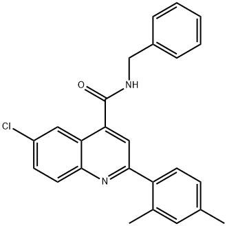 N-benzyl-6-chloro-2-(2,4-dimethylphenyl)quinoline-4-carboxamide Structure