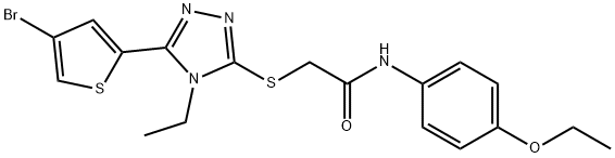 2-[[5-(4-bromothiophen-2-yl)-4-ethyl-1,2,4-triazol-3-yl]sulfanyl]-N-(4-ethoxyphenyl)acetamide Structure