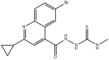 1-[(6-bromo-2-cyclopropylquinoline-4-carbonyl)amino]-3-methylthiourea Structure