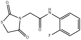 2-(2,4-dioxo-1,3-thiazolidin-3-yl)-N-(2-fluorophenyl)acetamide Structure